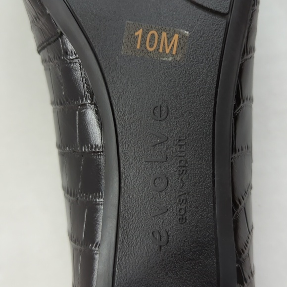 Easy Spirit Evolve Robin Crocodile Print Chunky Block Pump 10M Black - Picture 12 of 16